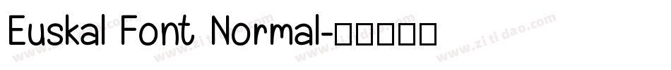 Euskal Font Normal字体转换
